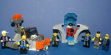 8 LEGO ALPHA TEAM NOW RARE RETIRED MINIFIGURES: CRUNCH WITH DYNAMITE TORSO, CHARGE, CAM GIRL, RADIA, OGEL MINION COMMANDER WITH SKELETON FACE, ETC... PLUS 2 BUILDS:  THRONE, ARMORED VEHICLE (111 PCS) ITEM 58