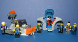 8 LEGO ALPHA TEAM NOW RARE RETIRED MINIFIGURES: CRUNCH WITH DYNAMITE TORSO, CHARGE, CAM GIRL, RADIA, OGEL MINION COMMANDER WITH SKELETON FACE, ETC... PLUS 2 BUILDS:  THRONE, ARMORED VEHICLE (111 PCS) ITEM 58