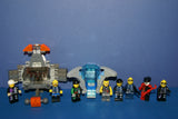 8 LEGO ALPHA TEAM NOW RARE RETIRED MINIFIGURES: CRUNCH WITH DYNAMITE TORSO, CHARGE, CAM GIRL, RADIA, OGEL MINION COMMANDER WITH SKELETON FACE, ETC... PLUS 2 BUILDS:  THRONE, ARMORED VEHICLE (111 PCS) ITEM 58