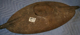 Old Unique Sing-Sing Festival Ceremonial Hand Carved Bowl, Large Platter to serve Betel, Lime, Sago & Grub during Initiations, Rites of passage, Wars victories, Weddings, 24" Long, Ramu River, Papua New Guinea. Item 60A19. Mid to Late 20th C.