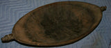 Old Unique Sing-Sing Festival Ceremonial Hand Carved Bowl, Large Platter to serve Betel, Lime, Sago & Grub during Initiations, Rites of passage, Wars victories, Weddings, 24" Long, Ramu River, Papua New Guinea. Item 60A19. Mid to Late 20th C.