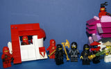 LEGO RETIRED 13 NINJAGO MINIFIGURES: GARMATRON SWORDMAN KAI JAY, COLE, BLACK NINJA, KENDO KAI, GATOR BUGGOID, SPITTA, JAY ZX, KENDO KAI, NRG KAI, PRINCESS WHITE & VENOMANI +  3 BUILDS: DRAGON FLYING MACHINE, GUARD HOUSE, PAGODA TEMPLE (170 pcs) KIT 63