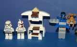 8 RARE RETIRED LEGO STAR WARS MINIFIGURES COLLECTIBLES: KAADU GUNGAN BEAST, SALACIOUS B. CRUMB, JAR JAR BINKS, GUNGAN SOLDIER, GAMORREAN GUARD, 2 STORM TROOPERS, BATTLE DROID, CONTROL TABLE, 2 BAR STOOLS, REFLECTION STATION (70 PCS) SET 66