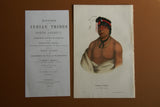 1848 Original Hand colored lithograph of WESH-CUBB, A CHIPPEWAY CHIEF, plate 45, from the octavo edition of McKenney & Hall’s History of the Indian Tribes of North America (WESHCUBB)