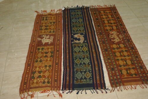 Hand woven Ceremonial Hinggi Sumba Songket Ikat Textile 55