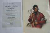 1865 Original Hand colored lithograph of TSHI-ZUN-HAU-KAU, a Winnebago Warrior from the Royal octavo edition of McKenney & Hall’s History of the Indian Tribes of North America (TSHIZUNHAUKAU)