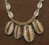 Vintage Collectible Unique  Sing-Sing Nassa, Cowrie Necklace: Shells, Bark Twine, Tribal Body Ornament Also Used as Currency, Trade & as Pectoral Decoration during Initiations, Ceremonies etc, Collected in late 1900’s, Papua New Guinea Highlands.