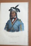 1855 Original Hand colored lithograph of O-POTH-LE-YO-HO-LO, SPEAKER OF THE COUNCILS, from the octavo edition of McKenney & Hall’s History of the Indian Tribes of North America (OPOTHLEYOHOLO)