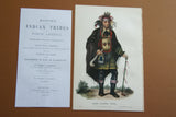 1848 Original Hand colored lithograph of OKEE-MAKEE-QUID, A CHIPPEWAY CHIEF, plate 20, from the octavo edition of McKenney & Hall’s History of the Indian Tribes of North America. (OKEEMAKEEQUID)