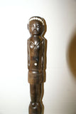 Primitive South Pacific Art Ebony Pearl Sculpture Effigy Staff Totem Hand carved
