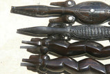 Rare Hand Carved Ebony Wood Chief Power staff, magic amulet meant to intimidate & scare evil spirits, Trobriand Islands, Massim Culture, Kula Ring, South Pacific