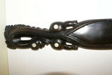 Rare Oceanic Hand Carved Ebony Crocodile Alligator Carving Mother Pearl 1A24,25