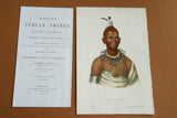 1848 Original Hand colored lithograph of TAI-O-MAH, A MUSQUAKEE BRAVE, plate 92, from the octavo edition of McKenney & Hall’s History of the Indian Tribes of North America (TAIOMAH)