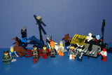 CUSTOM UNIQUE  LEGO SET, 11 MINIFIGURES AND 2 BUILDS (211 PCS):  ALPHA TEAM, MISSION DEEP FREEZE (YEAR 2004) VS EXO FORCE (YEAR 2006) + ARTILLERY MACHINE & DECONSTRUCTION ROBOT WITH COMPUTER DESK & HELIX, LOTS OF ACCESSORIES. KIT 61